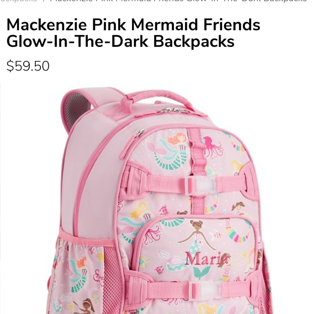 New Pottery Barn Mini Mackenzie Pink Backpack